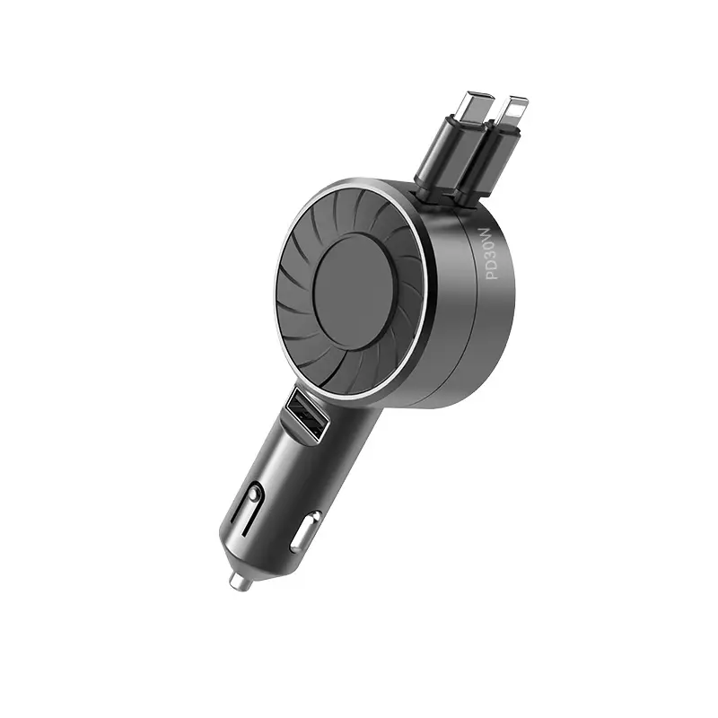 Telescopic Car Charger PD Super Fast Charge Huawei Apple - Image 2