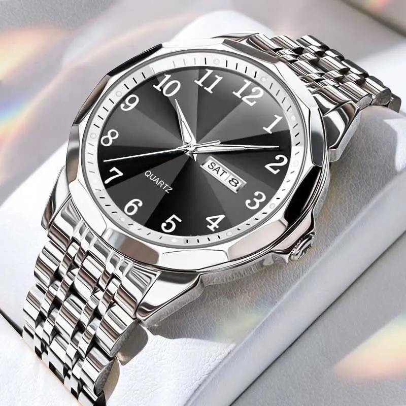 Men's Quartz Double Calendar Watch with Digital Display - Image 13
