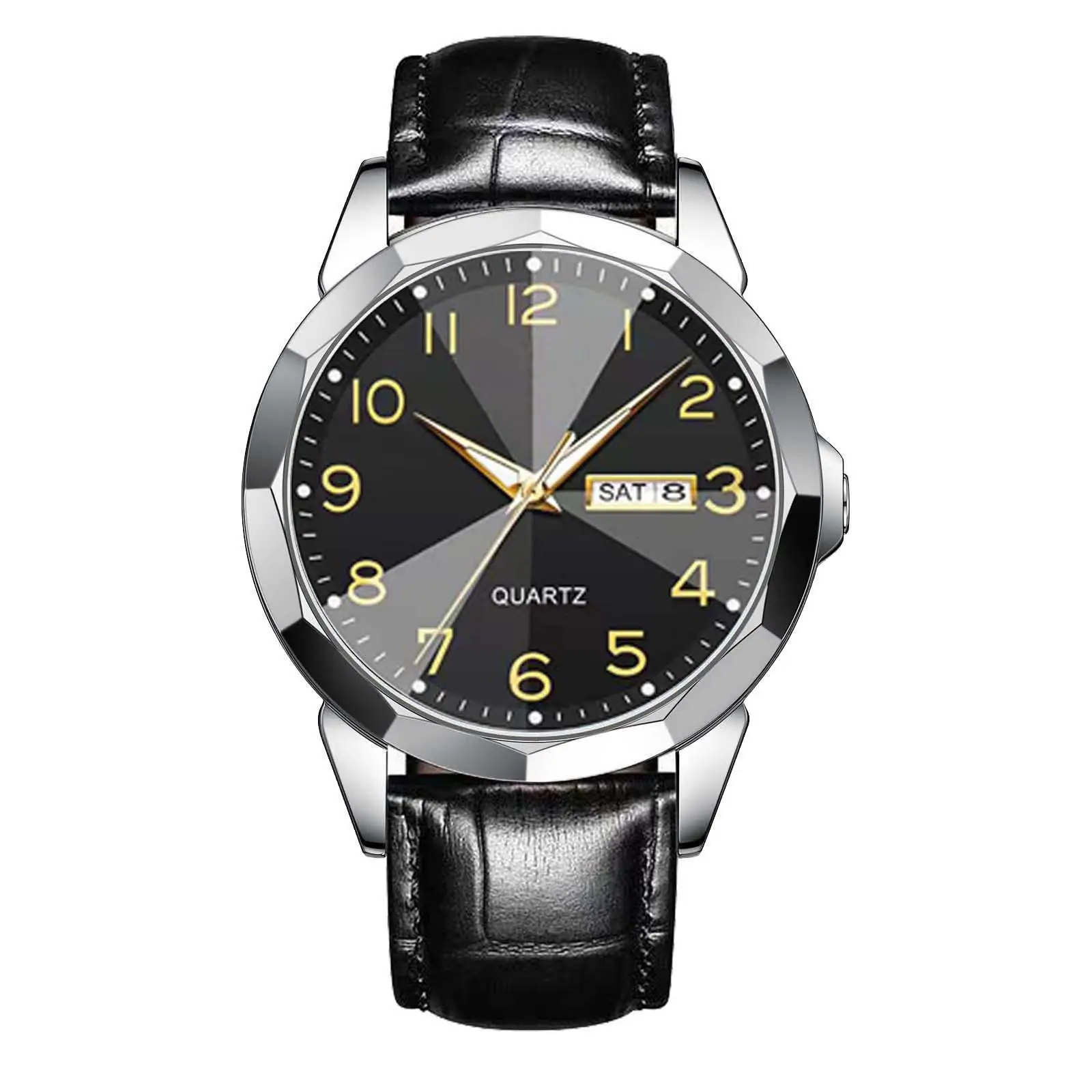 Men's Quartz Double Calendar Watch with Digital Display - Image 9