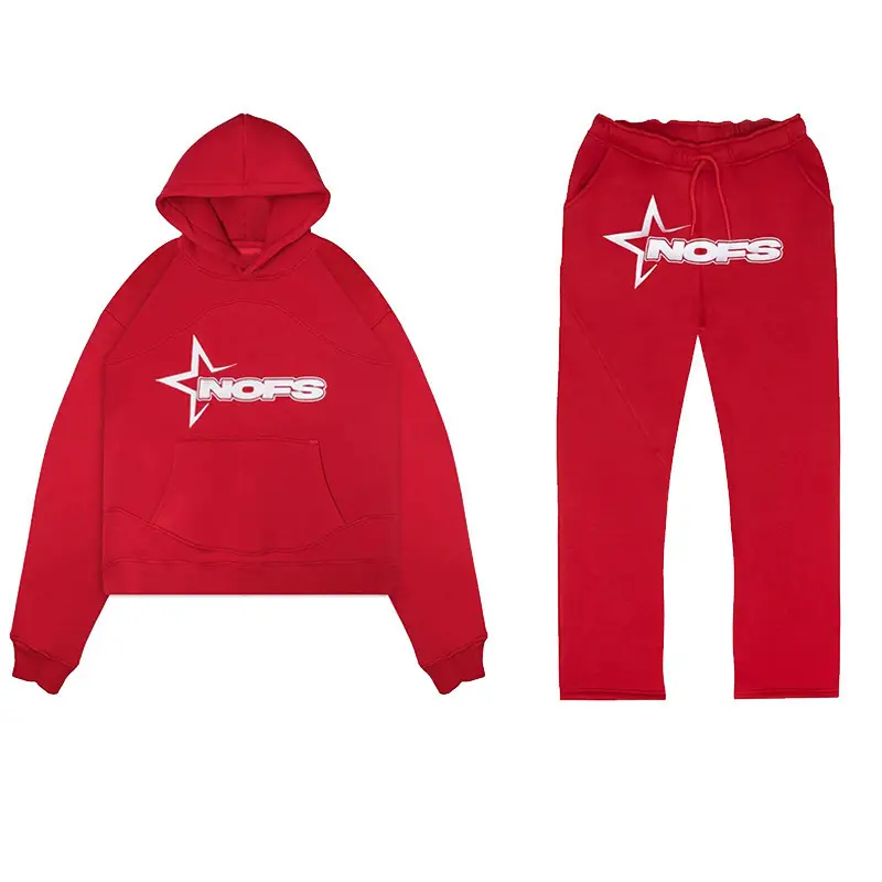 Blue Star Logo Hoodie Tracksuit Set for Men Women Wholesale - Image 26