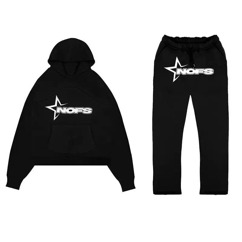 Blue Star Logo Hoodie Tracksuit Set for Men Women Wholesale - Image 27