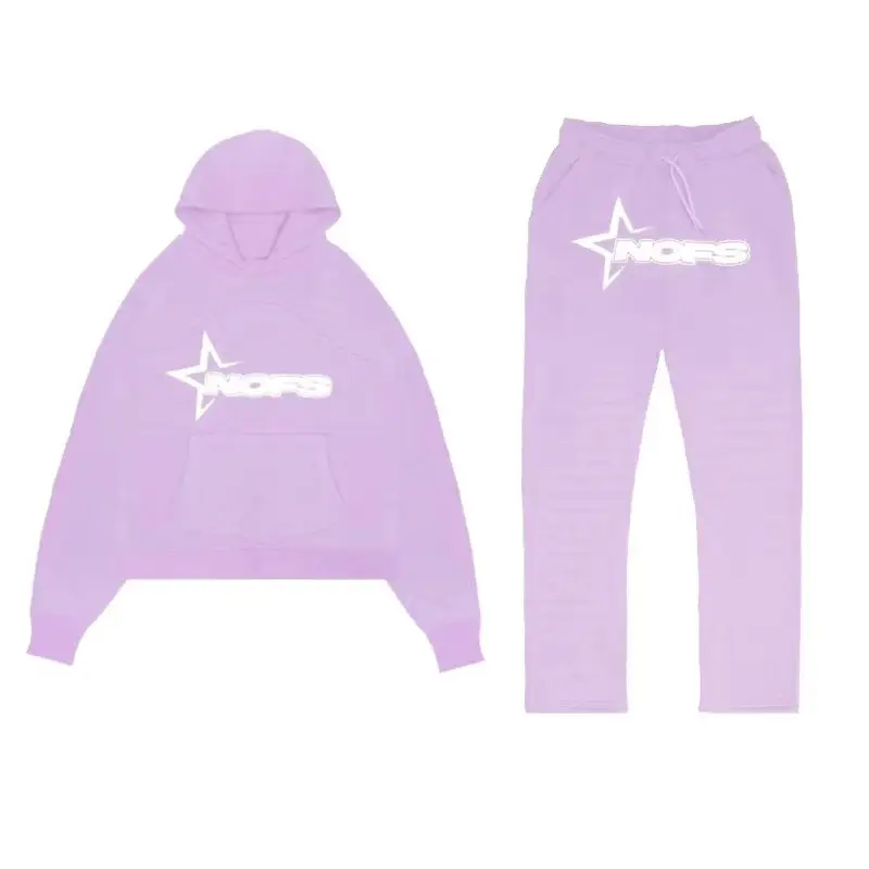 Blue Star Logo Hoodie Tracksuit Set for Men Women Wholesale - Image 33
