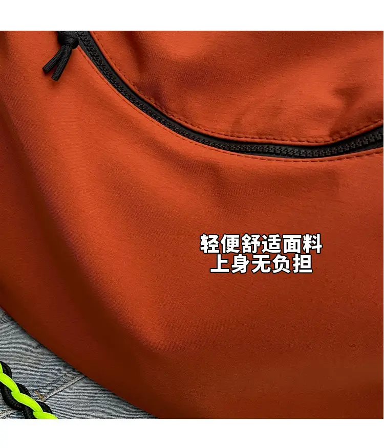 Women's Lightweight Cloth Shoulder Bag with Neon Strap — feature 4
