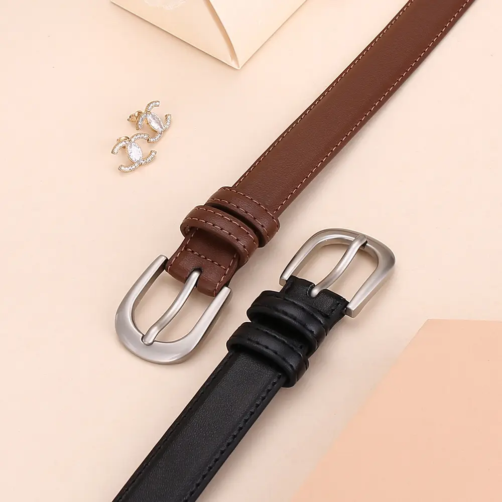 2024 Women's Cowhide Belt with Pin Buckle - Image 6