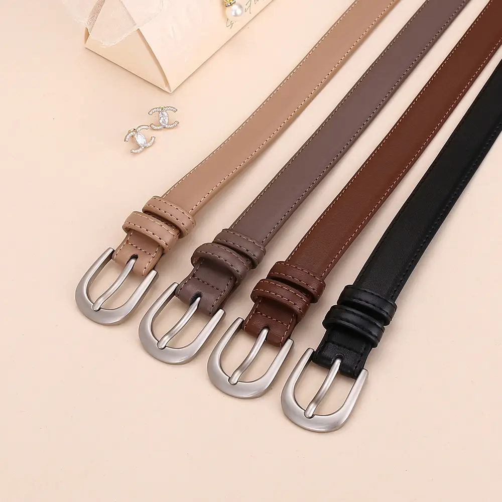 2024 Women's Cowhide Belt with Pin Buckle - Image 8