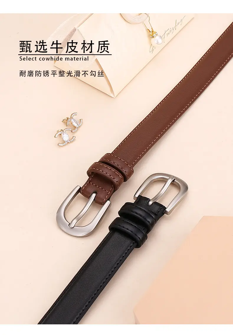 2024 Women's Cowhide Belt with Pin Buckle โ feature 10