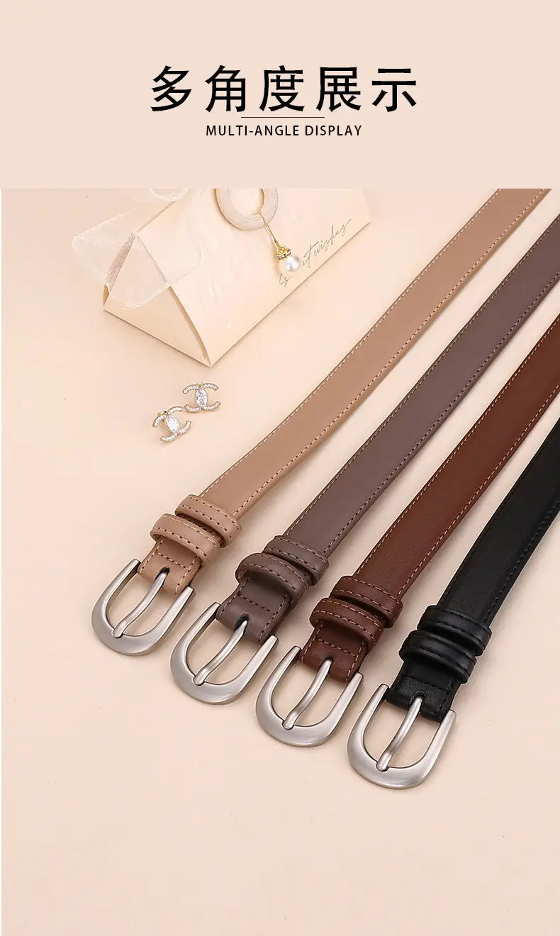 2024 Women's Cowhide Belt with Pin Buckle โ feature 15
