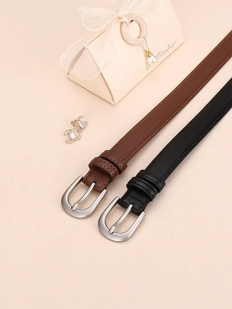 2024 Women's Cowhide Belt with Pin Buckle โ feature 2