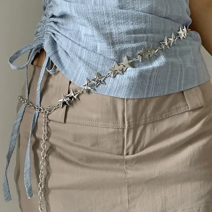 Women's Star Chain Waistband Skirt Set