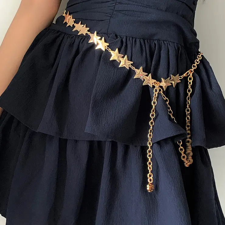 Women's Star Chain Waistband Skirt Set