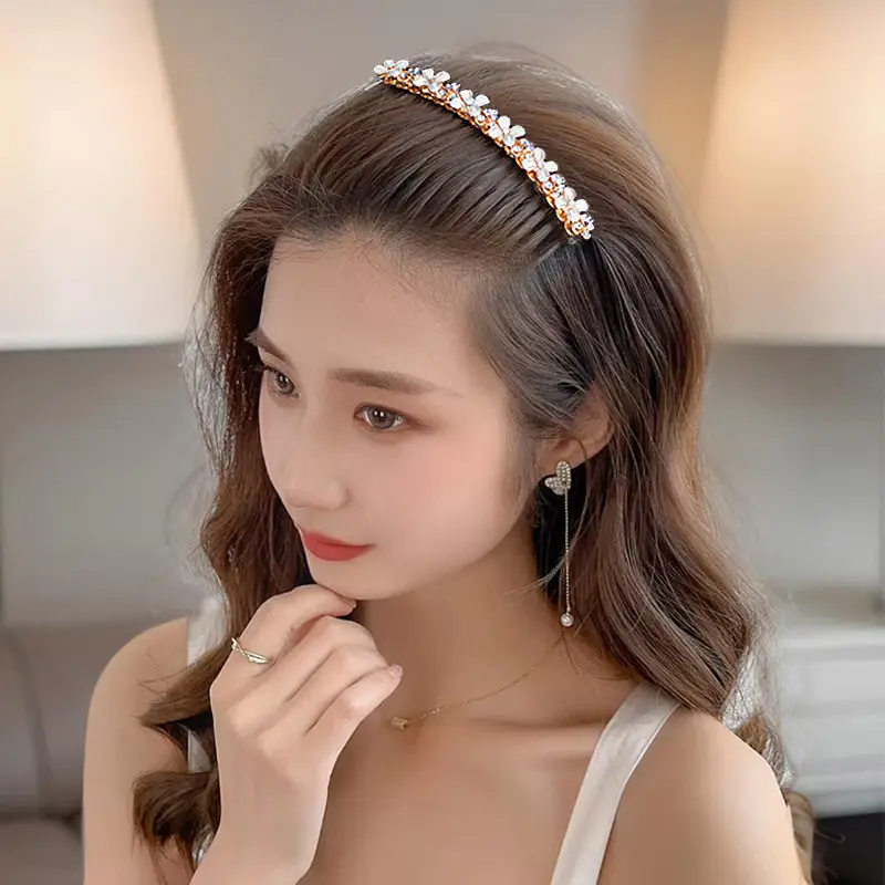 Rhinestone Hair Comb Plate for Women