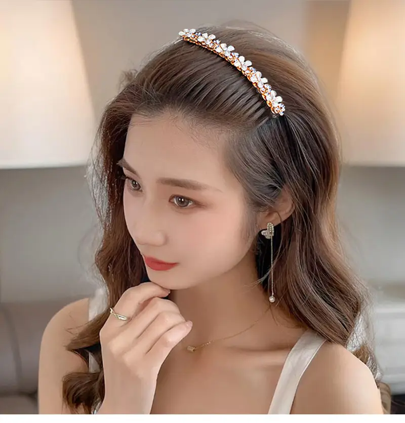 Rhinestone Hair Comb Plate for Women — feature 2