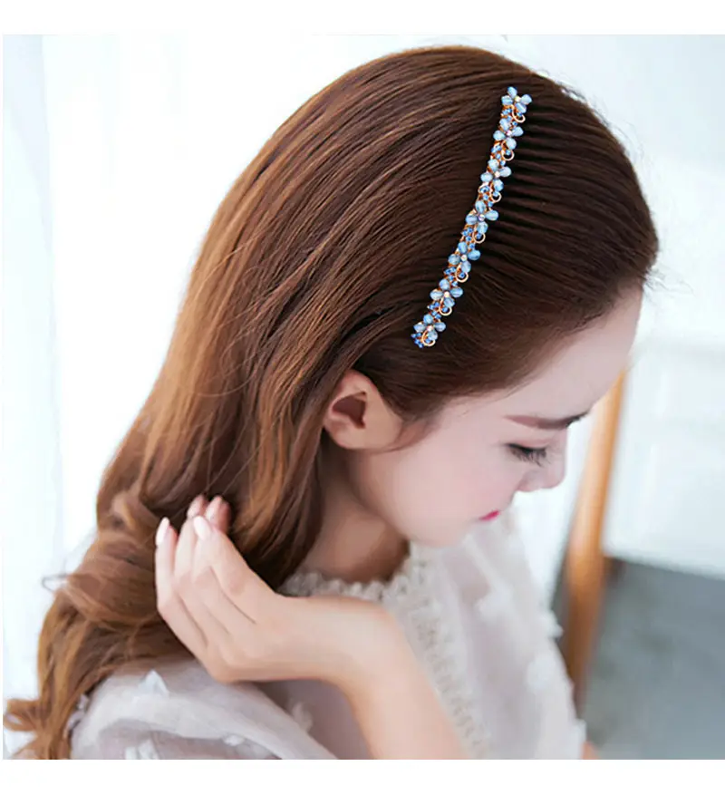 Rhinestone Hair Comb Plate for Women — feature 7