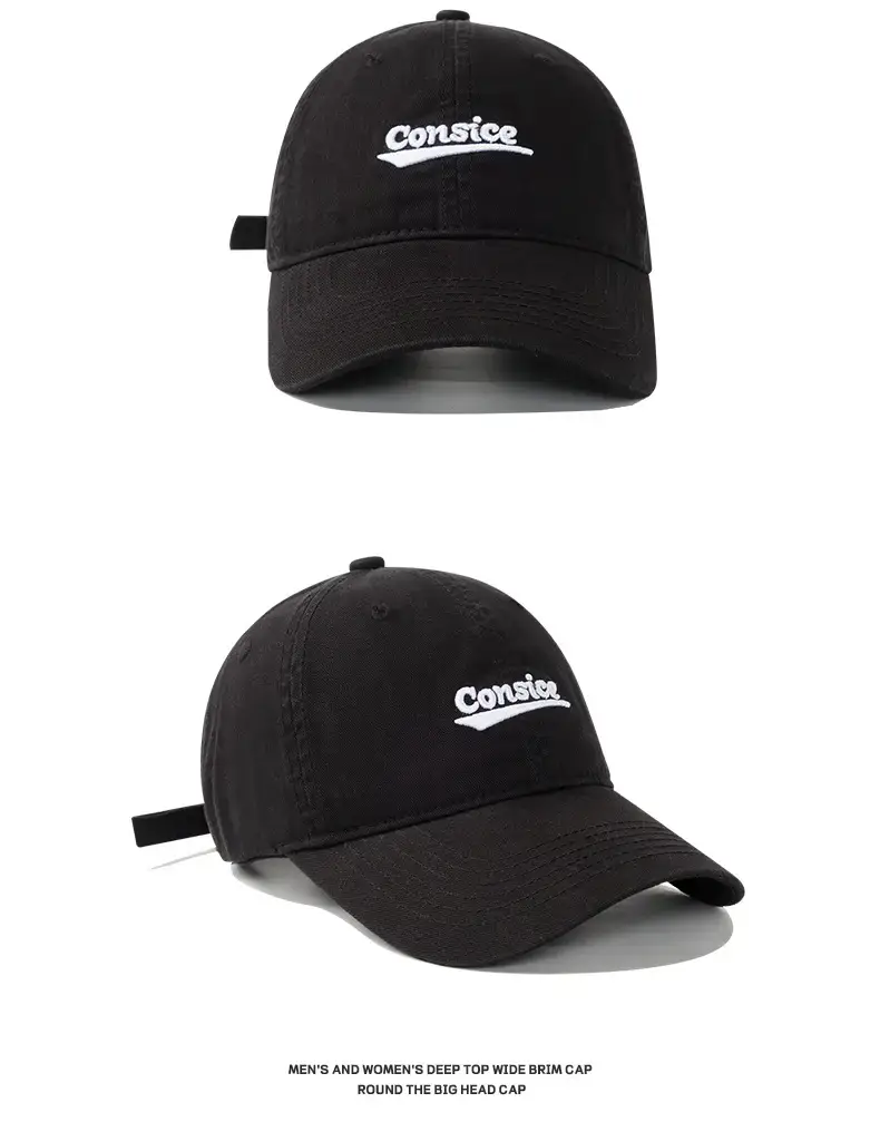 Men's Tan Big Head Baseball Cap with Embroidered Logo — feature 18