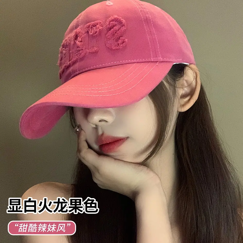 Black Japanese Style Lettered Baseball Cap Women Spring Autumn - Image 8