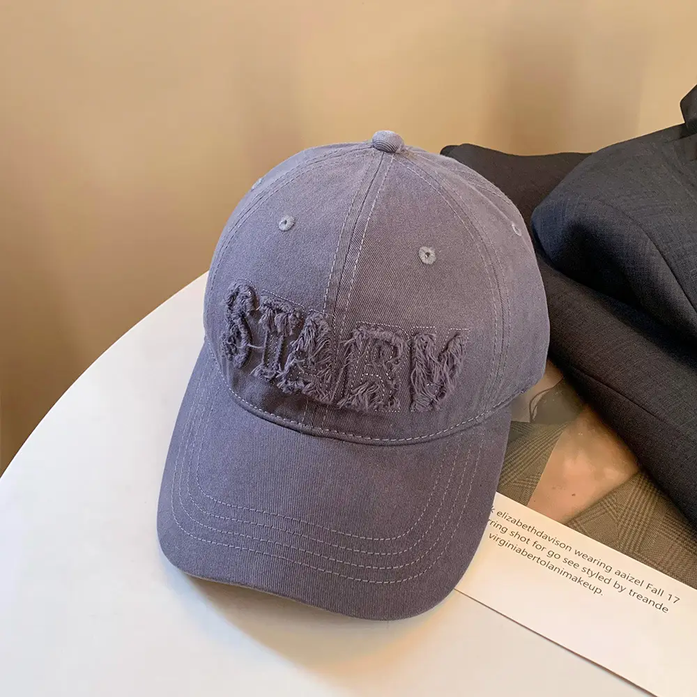 Black Japanese Style Lettered Baseball Cap Women Spring Autumn - Image 5
