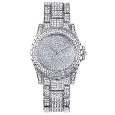 Crystal Star Ladies Watch with Diamond Band - Image 2