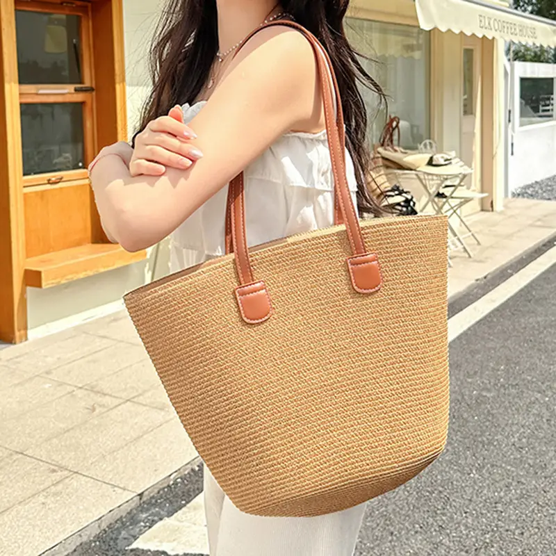Women Large Straw Shoulder Bag 2026 Summer - Image 4
