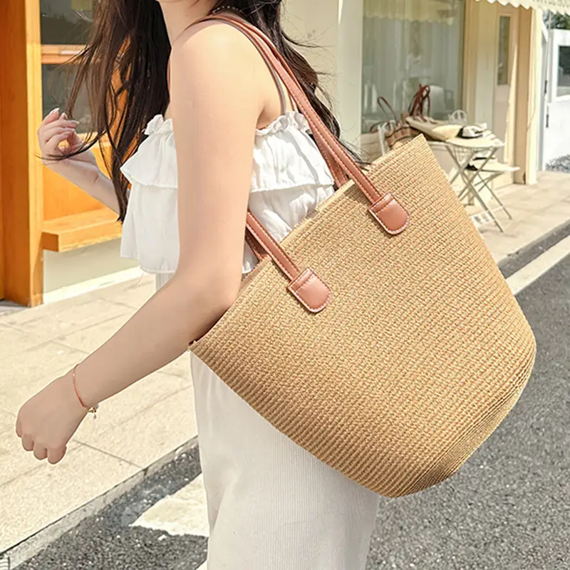 Women Large Straw Shoulder Bag 2026 Summer - Image 5