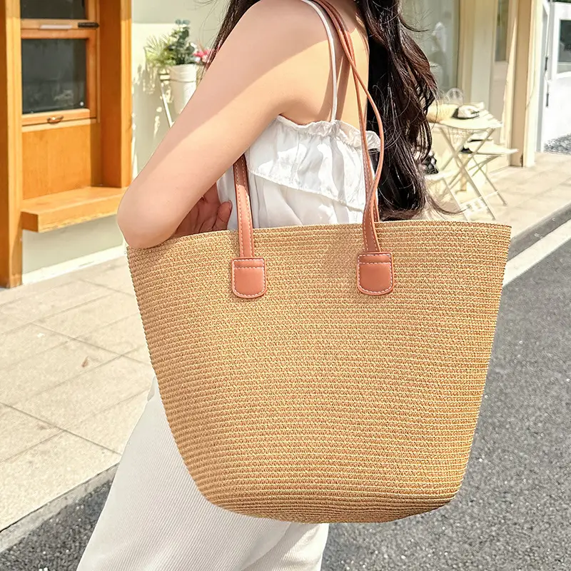 Women Large Straw Shoulder Bag 2026 Summer - Image 6