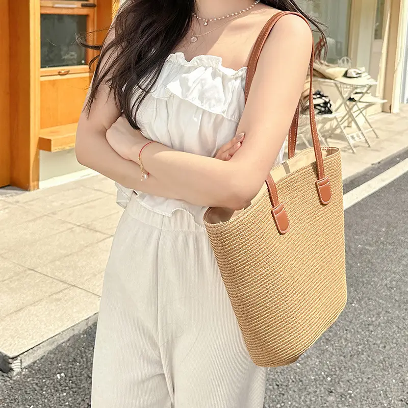 Women Large Straw Shoulder Bag 2026 Summer — feature 2