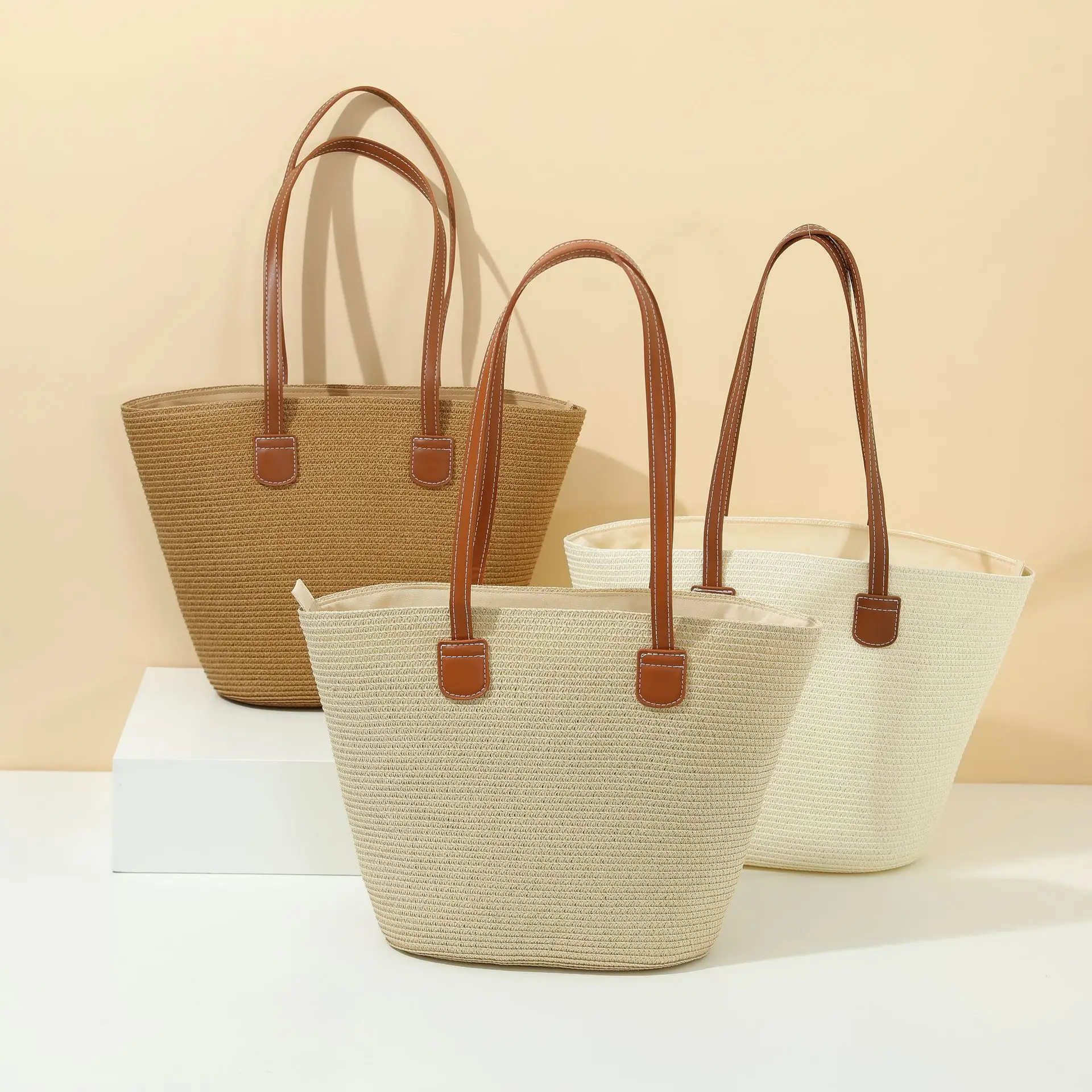 Women Large Straw Shoulder Bag 2026 Summer — feature 7