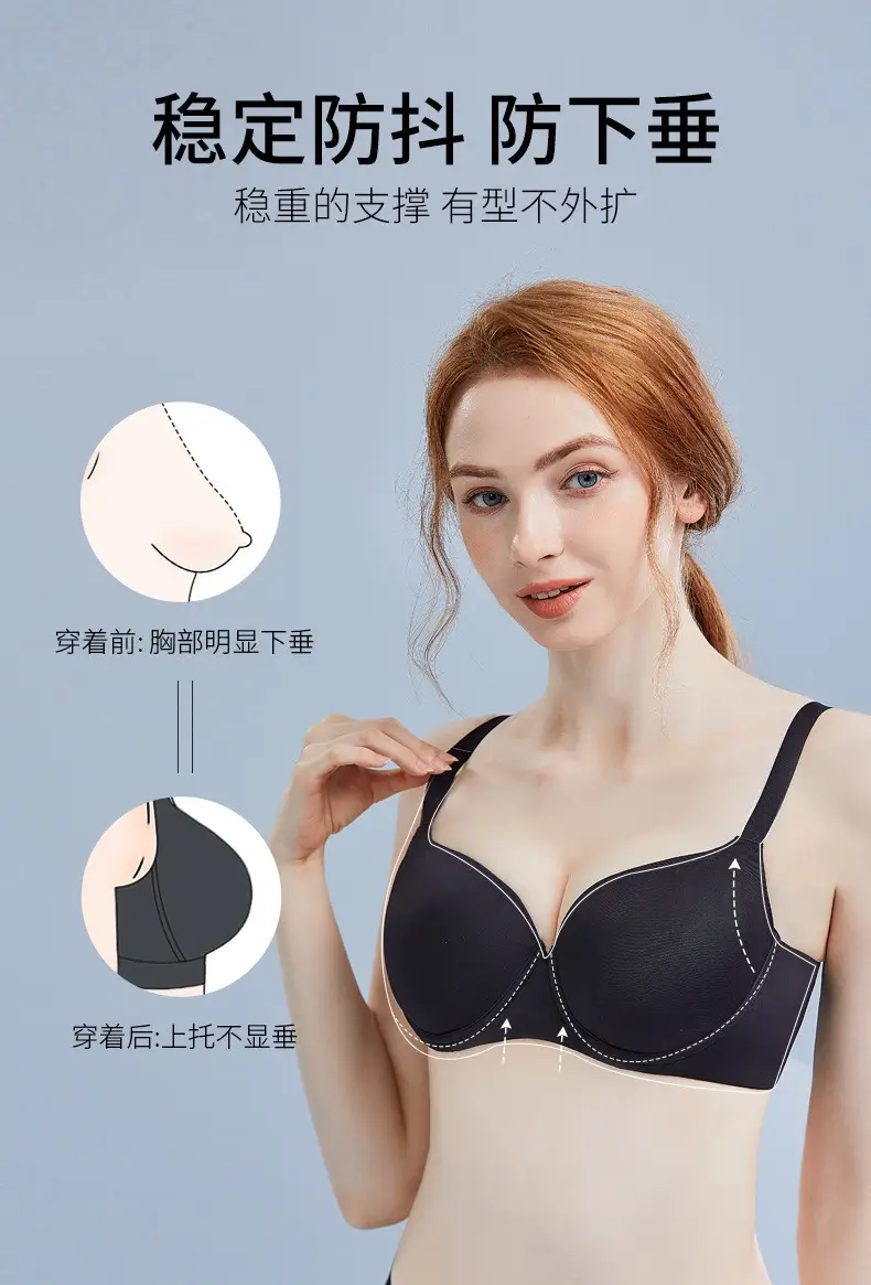 Large Bust Minimizing Seamless Bra for Women, Summer Thin Style, Anti-Sagging, Underwire, Plus Size Bra — feature 9