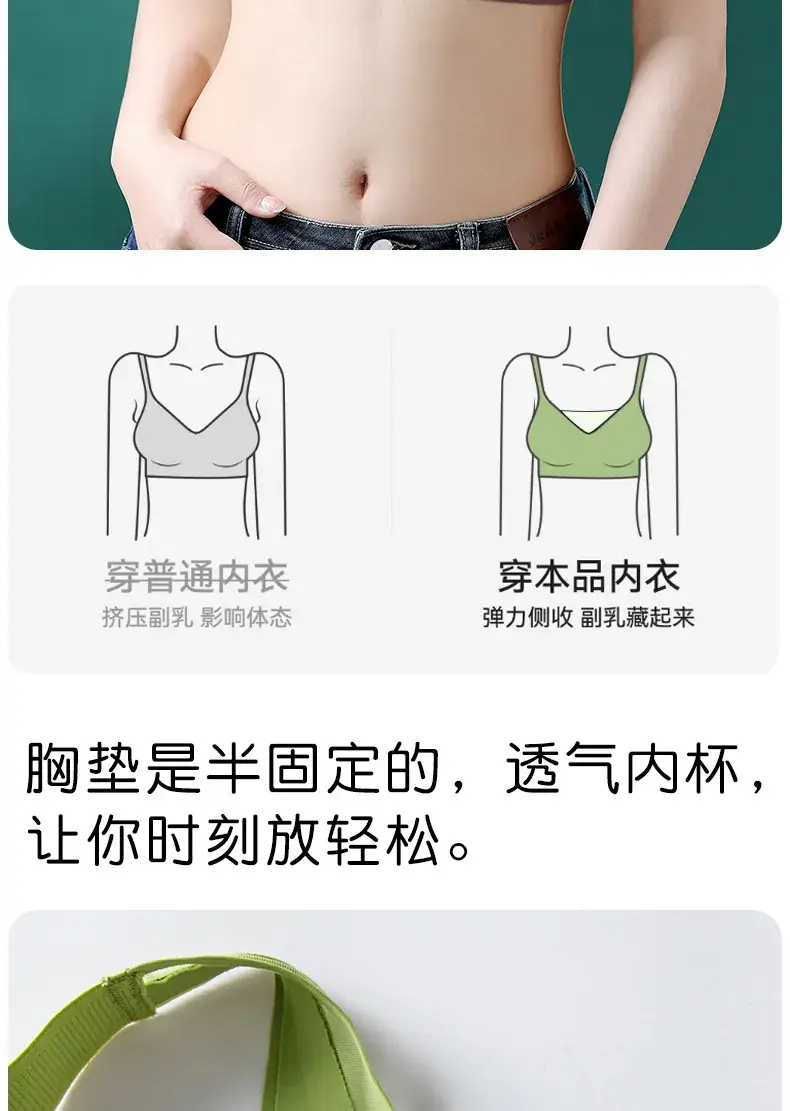 Cross-border chubby girl plus size underwear women 200kg large chest small sagging summer thin comfortable anti-light bra — feature 16