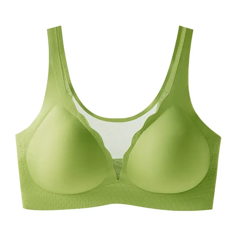 Cross-border chubby girl plus size underwear women 200kg large chest small sagging summer thin comfortable anti-light bra - Image 2