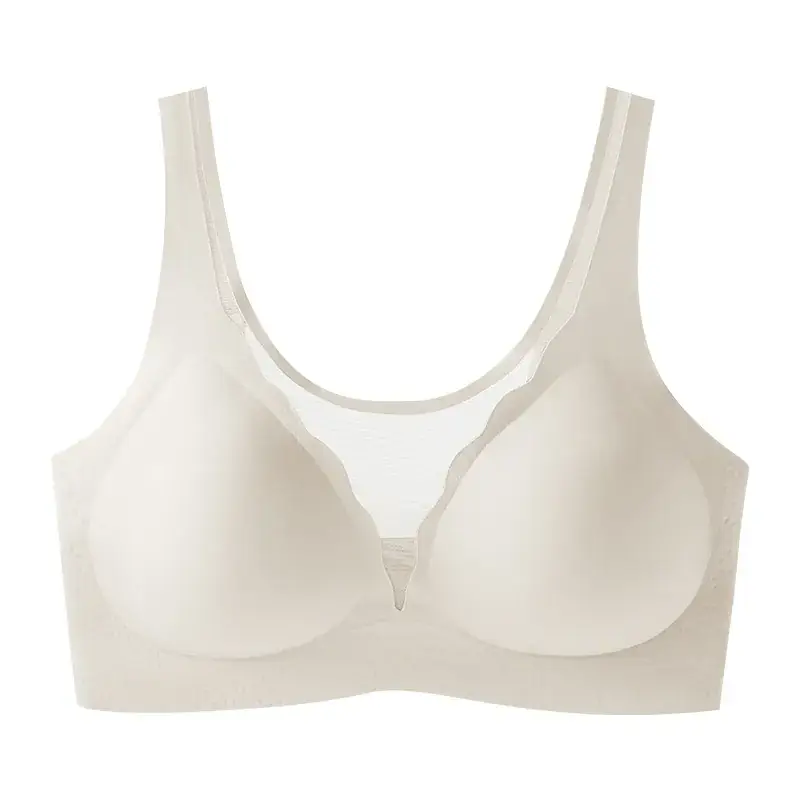 Cross-border chubby girl plus size underwear women 200kg large chest small sagging summer thin comfortable anti-light bra - Image 3