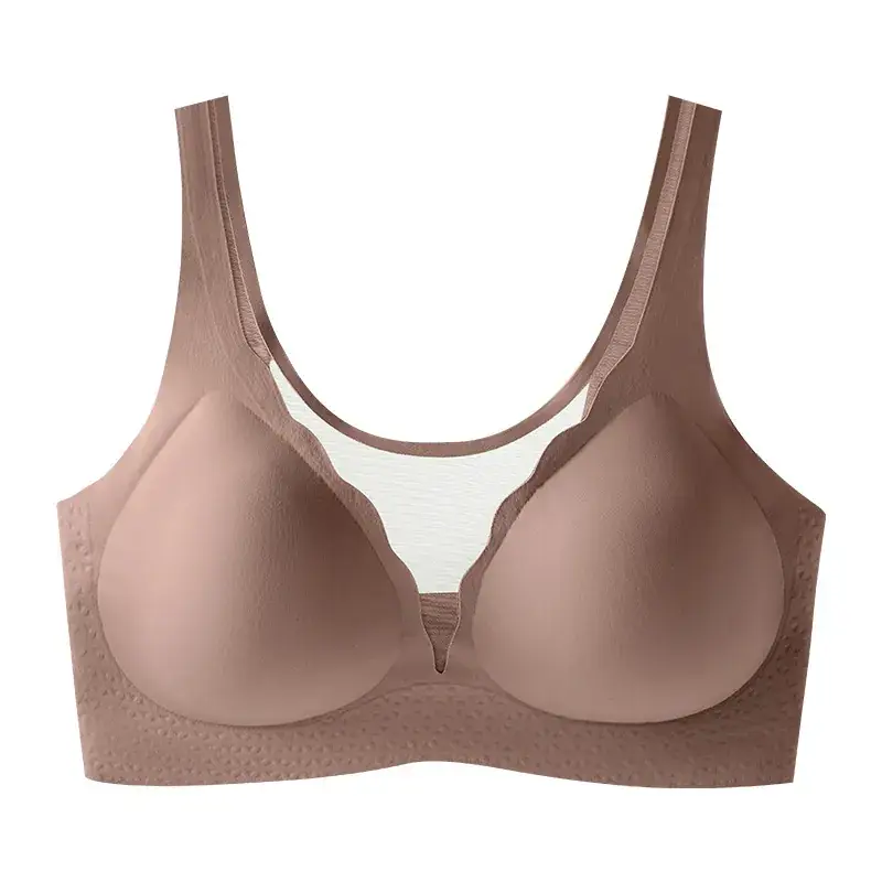 Cross-border chubby girl plus size underwear women 200kg large chest small sagging summer thin comfortable anti-light bra - Image 4