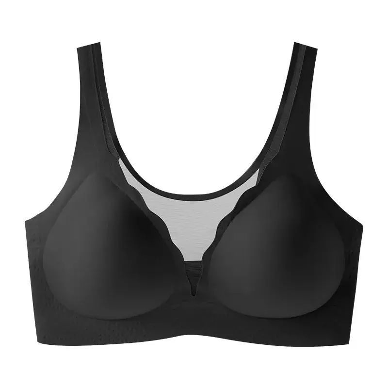 Cross-border chubby girl plus size underwear women 200kg large chest small sagging summer thin comfortable anti-light bra - Image 5