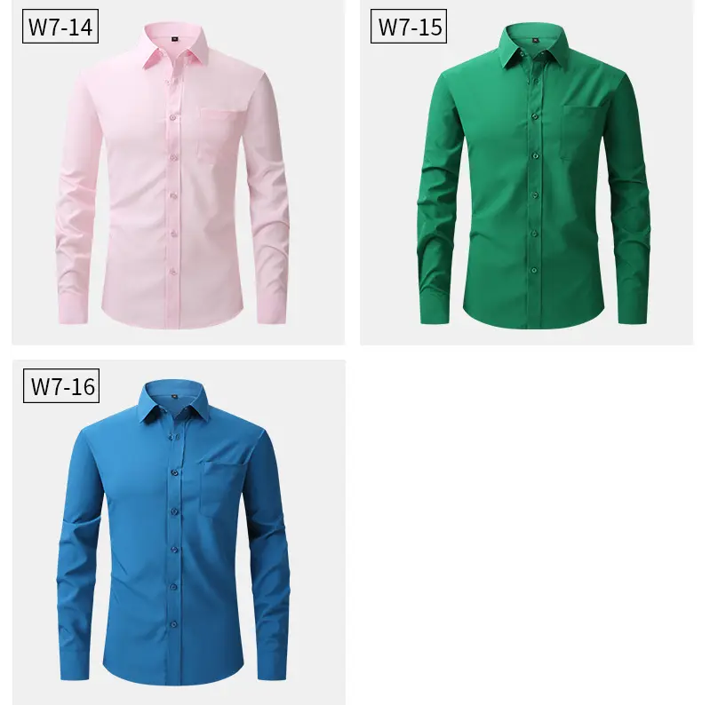Men's Purple Long Sleeve Button-Down Shirt — feature 14