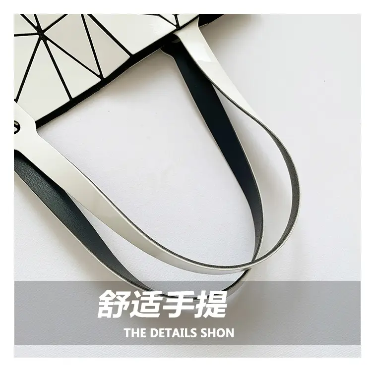 Black Geometric Rhomboid Tote Bag for Women — feature 5