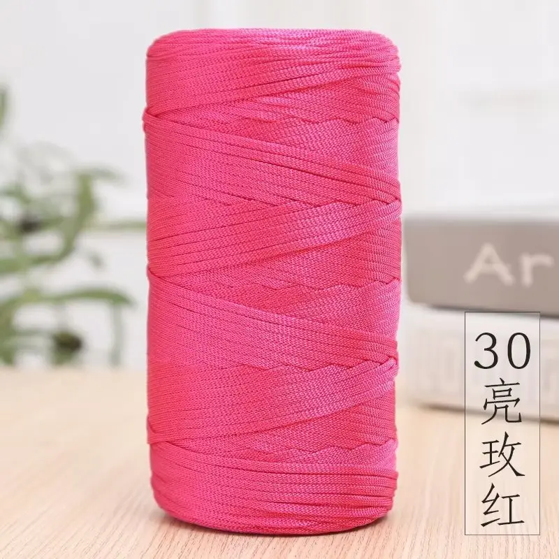 Mercerized Cotton and Linen Ice Silk Thread Handmade Summer Hat Hook Hat Cushion Bag Shoes Flat with Thread Wholesale Colorful Yarn