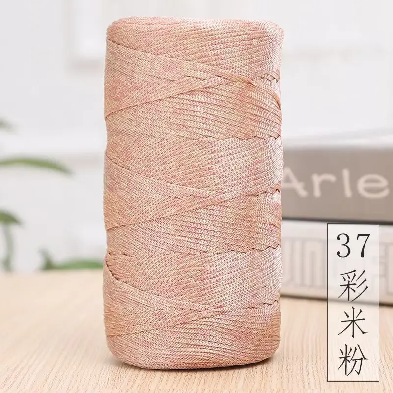 Mercerized Cotton and Linen Ice Silk Thread Handmade Summer Hat Hook Hat Cushion Bag Shoes Flat with Thread Wholesale Colorful Yarn