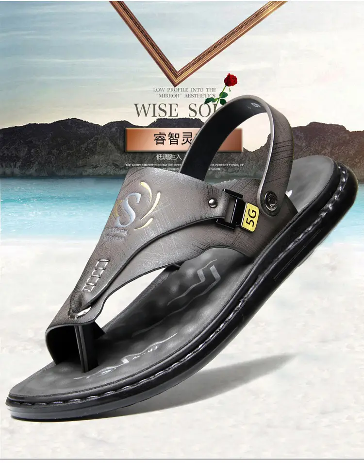 Men's sandals wholesale summer non-slip beach shoes men's foreign trade plus size new flip-flops casual outdoor sandals — feature 1