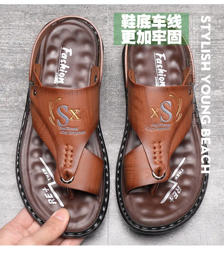 Men's sandals wholesale summer non-slip beach shoes men's foreign trade plus size new flip-flops casual outdoor sandals — feature 16