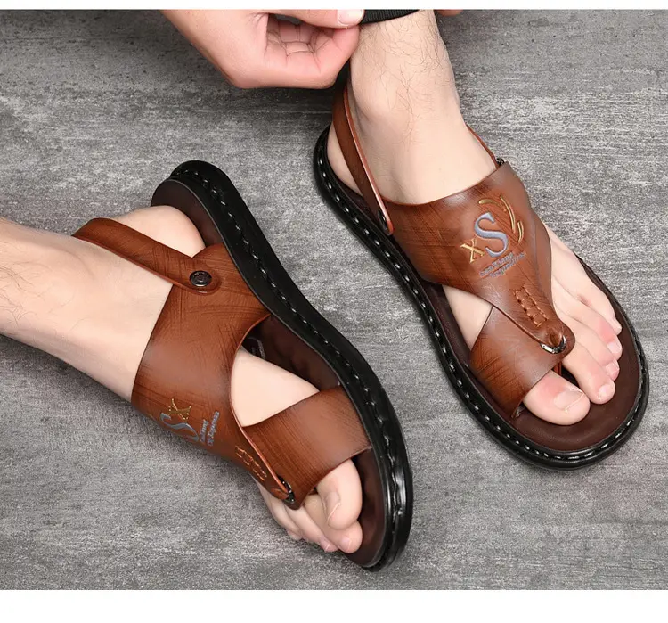 Men's sandals wholesale summer non-slip beach shoes men's foreign trade plus size new flip-flops casual outdoor sandals — feature 25