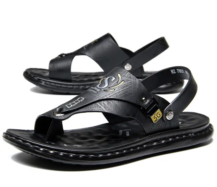 Men's sandals wholesale summer non-slip beach shoes men's foreign trade plus size new flip-flops casual outdoor sandals — feature 35