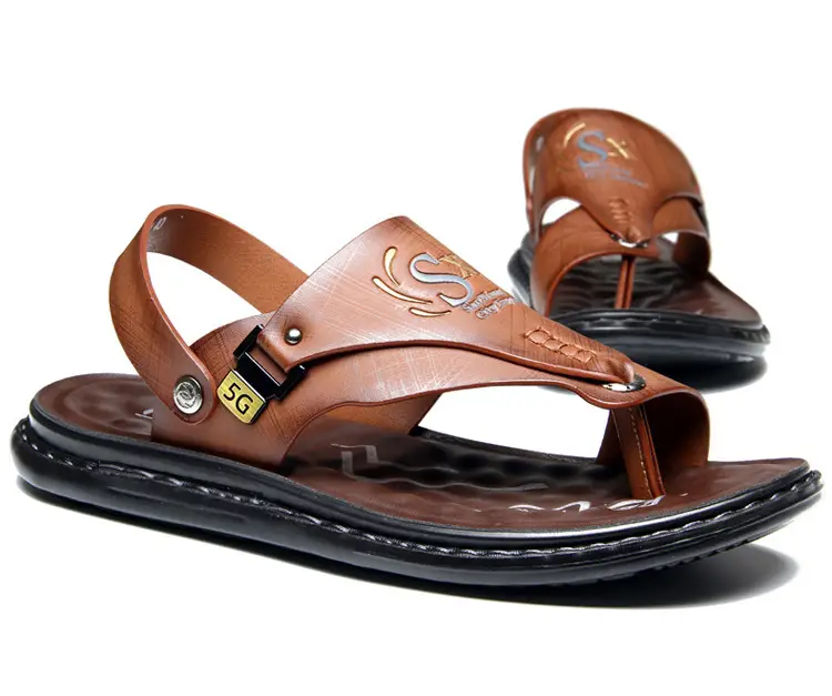 Men's sandals wholesale summer non-slip beach shoes men's foreign trade plus size new flip-flops casual outdoor sandals — feature 39