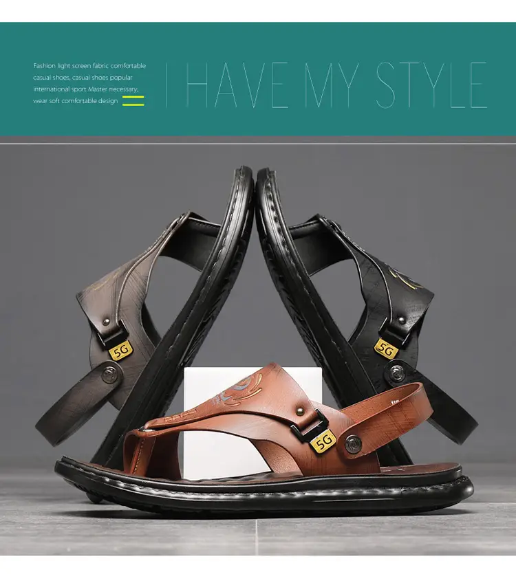 Men's sandals wholesale summer non-slip beach shoes men's foreign trade plus size new flip-flops casual outdoor sandals — feature 5