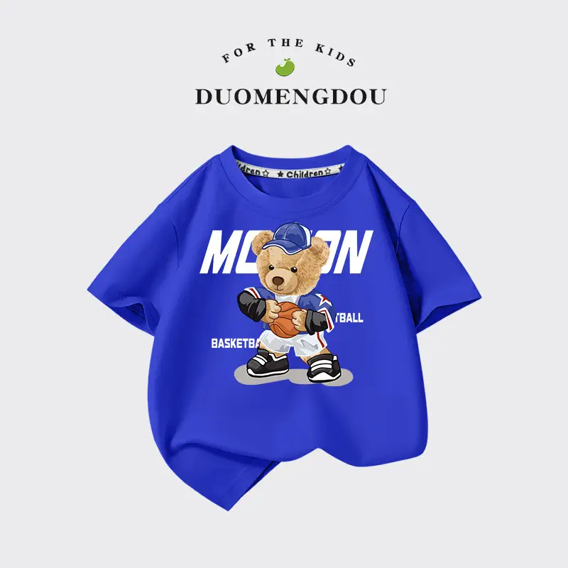 Boys Dinosaur Graphic T-Shirt Blue 2025 Summer