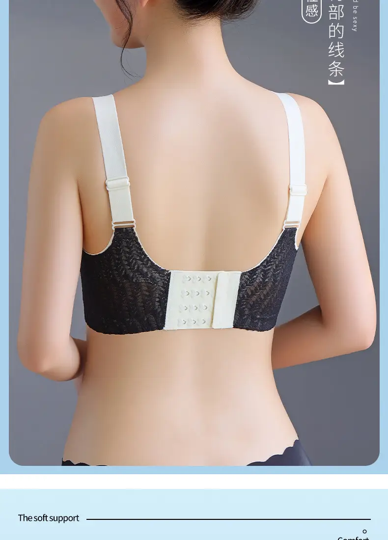 One-piece Anti-sagging Pregnant Women Sleep Bra Thin Lace Seamless Underwear Women's Foreign Trade plus size Bra — feature 19