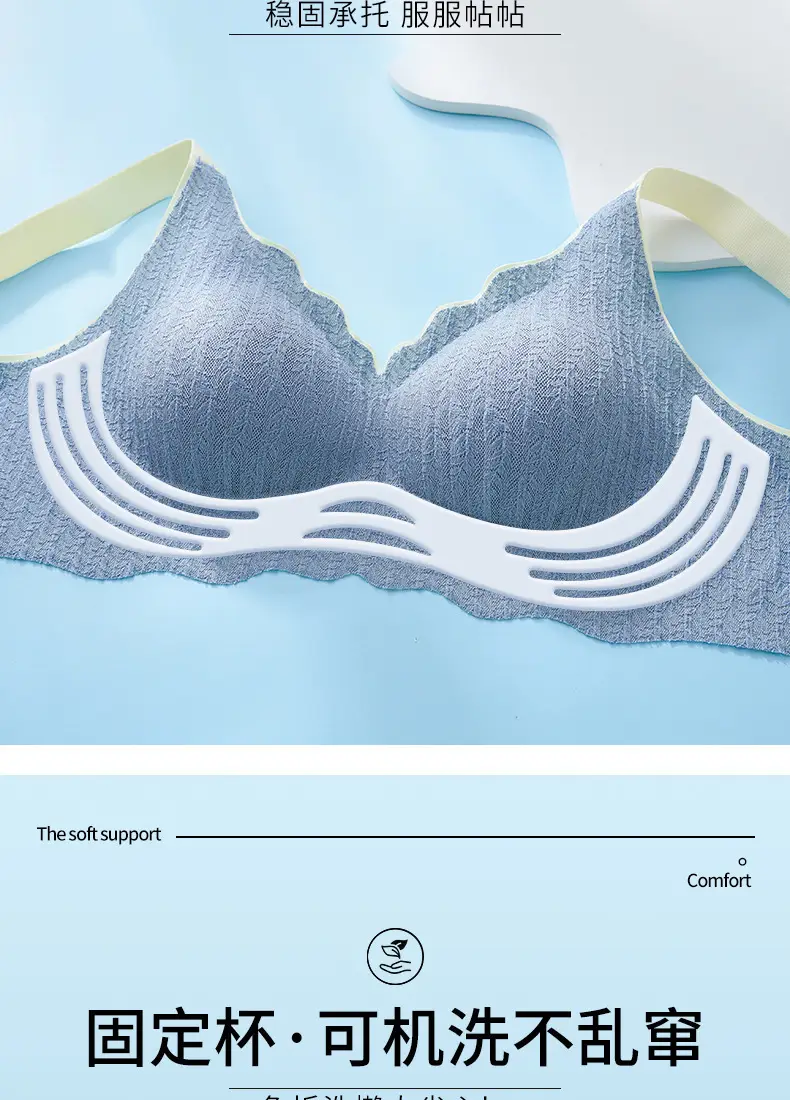 One-piece Anti-sagging Pregnant Women Sleep Bra Thin Lace Seamless Underwear Women's Foreign Trade plus size Bra — feature 4