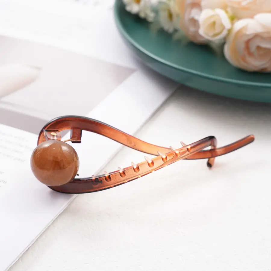 Pearl Fish Tassel Hair Clip with High Sense Tassel