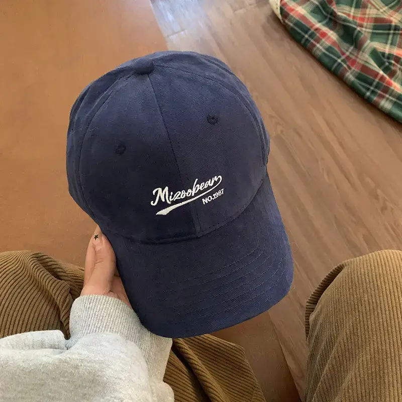 Women Red Embroidered Baseball Cap Extra Large Wide Brim - Image 2