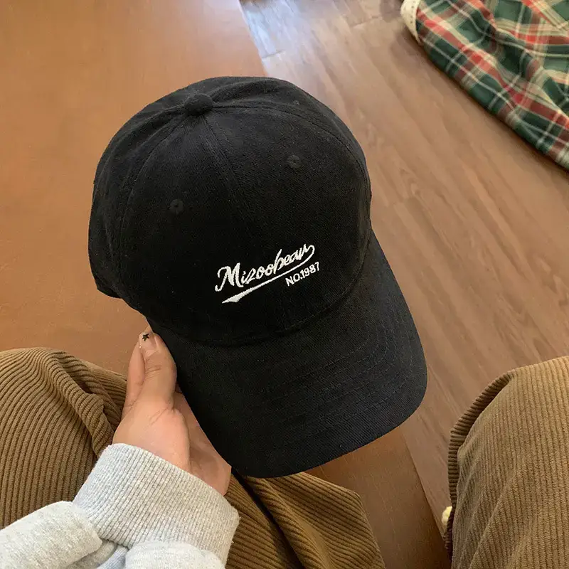 Women Red Embroidered Baseball Cap Extra Large Wide Brim - Image 5