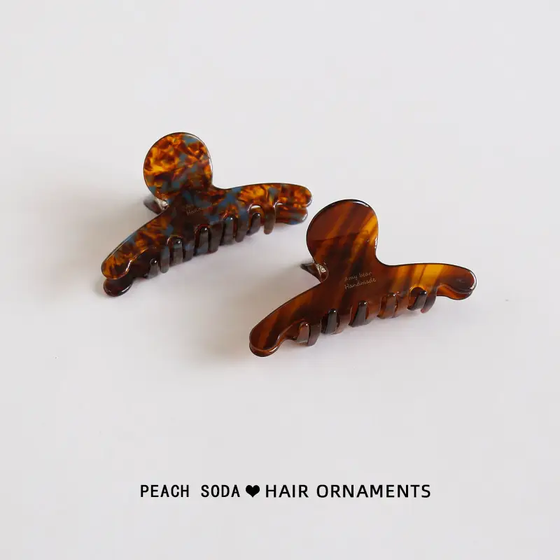 Peach 3001 Hair Ornament Acetic Acid Grip Clip