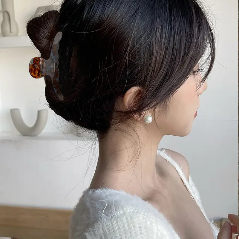 Peach 3001 Hair Ornament Acetic Acid Grip Clip